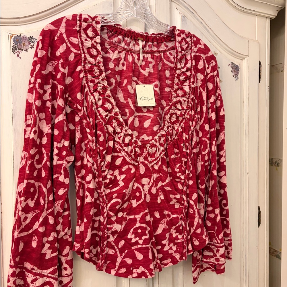 Free People On The Block Bell Sleeve Top